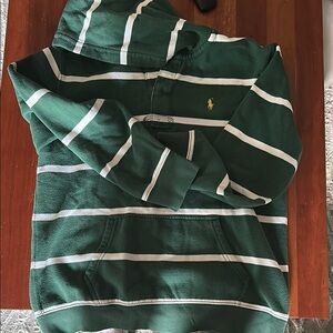 Polo Ralph Lauren Green Hoodie with Stripes